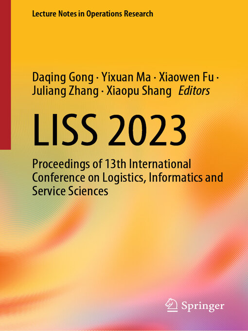 Title details for LISS 2023 by Daqing Gong - Available